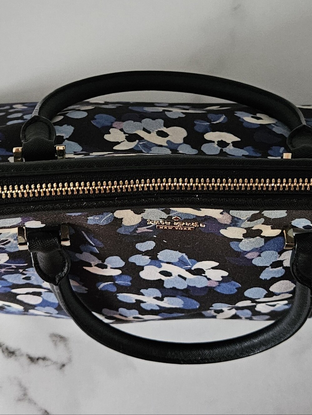 Kate Spade New York Cameron Street Blue Floral Margot Satchel (EUC) - Picture 14 of 16